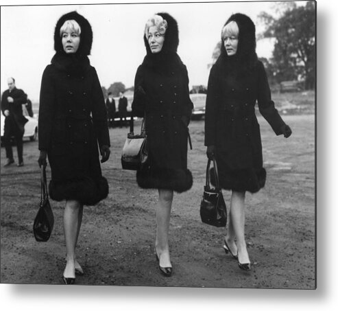 Singer Metal Print featuring the photograph Mourning Sisters by Central Press