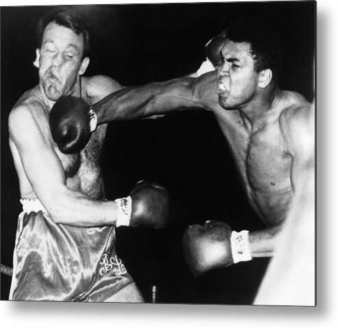 Horizontal Metal Print featuring the photograph Muhammad Ali Vs Brian London In 1966 by Keystone-france