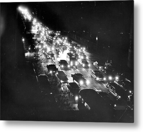 Crisis Metal Print featuring the photograph New York City Blackout In 1965 by Pictorial Parade
