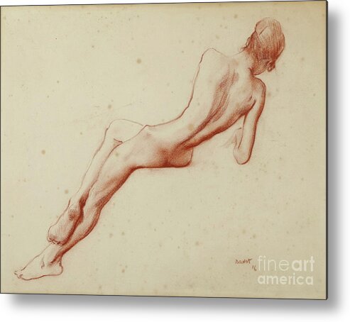 Painted Image Metal Print featuring the drawing Nude Study Ida Rubinstein by Heritage Images