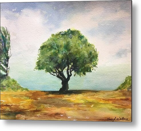 Tree Metal Print featuring the painting Off the Road to Hana by Cheryl Wallace