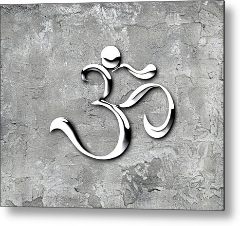 Pranava Metal Print featuring the painting Om Strength by Agata Lindquist