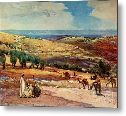 People Metal Print featuring the drawing On The Road From Jerusalem To Bethany by Print Collector