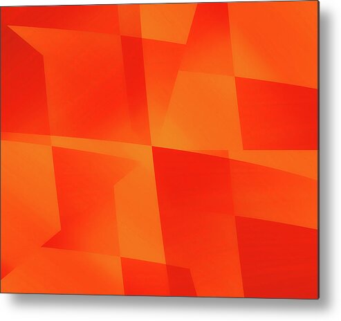 Orange Illusion Metal Print featuring the painting Orange Illusion by Mike Morren