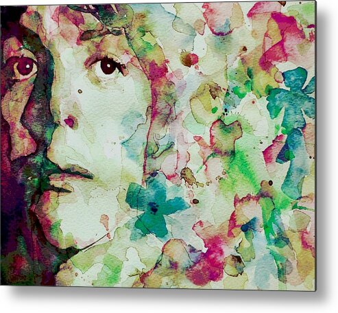 The Beatles Metal Print featuring the painting Paul McCartney - Hello Goodbye - Portrait by Paul Lovering