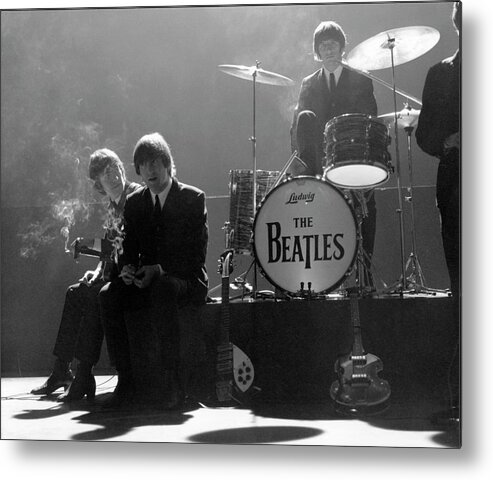Music Metal Print featuring the photograph Photo Of Beatles by David Redfern