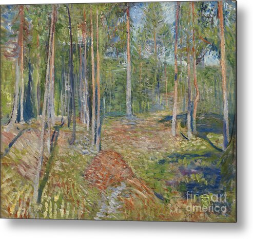 Oil Painting Metal Print featuring the drawing Pine Forest, 1891-1892 by Heritage Images