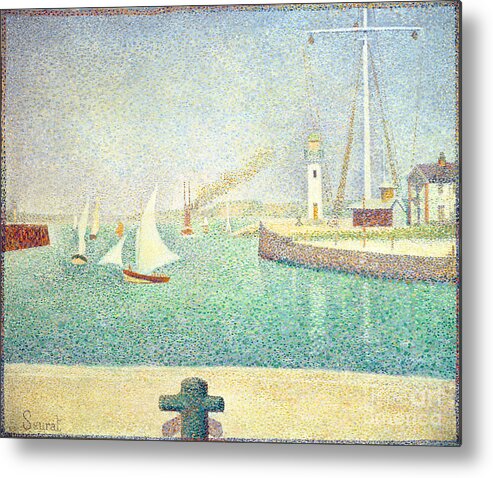 Port Of Honfleur Metal Print featuring the painting Port of Honfleur, circa 1886 by Georges Pierre Seurat