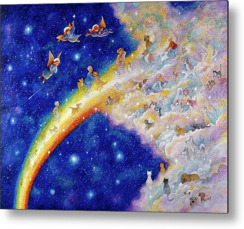 Rainbow Bridge Metal Print featuring the painting Rainbow Bridge by Bill Bell