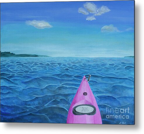 Water Metal Print featuring the painting Rough Patch by Laurel Best