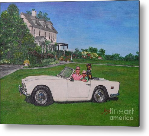 Painting Metal Print featuring the painting Ruff Ride by Aicy Karbstein