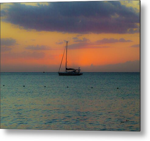 Bloody Bay Metal Print featuring the photograph Sailboat on Bloody Bay by Jana Rosenkranz