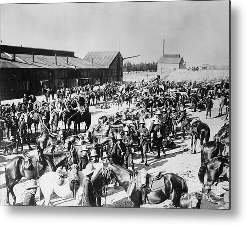 People Metal Print featuring the photograph South African Government Troops by Bettmann