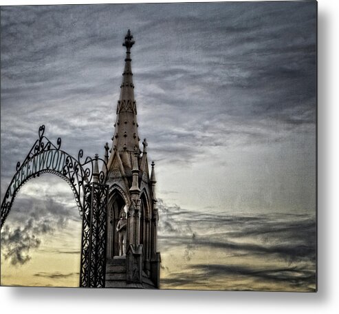 Cemetery Metal Print featuring the photograph Steeple and Steel New Orleans Louisiana by Maggy Marsh