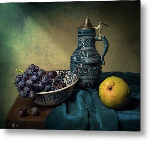 Ontbijt Metal Print featuring the photograph Still Life in Blue by Levin Rodriguez
