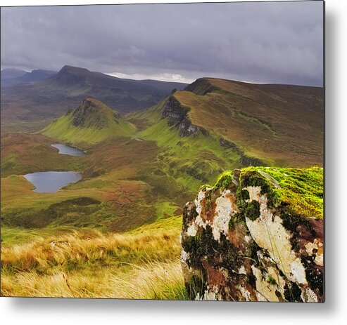 Tranquility Metal Print featuring the photograph Storm Clouds Above The Quiraing, Isle by Dave Moorhouse