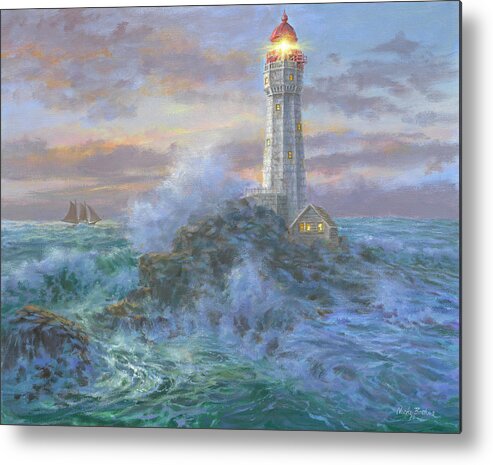 Stormy Weather Metal Print featuring the painting Stormy Weather by Nicky Boehme