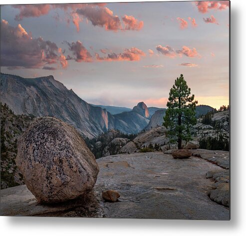 00574865 Metal Print featuring the photograph Sunset On Half Dome From Olmsted Pt by Tim Fitzharris