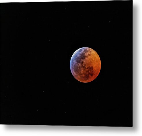Lunar Eclipse Metal Print featuring the photograph Super Blood Wolf Moon by Rand Ningali