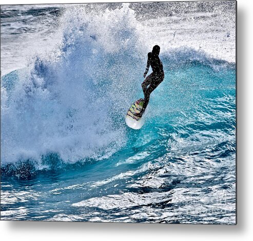 Oahu Metal Print featuring the photograph Surfer's Crest by Debra Banks