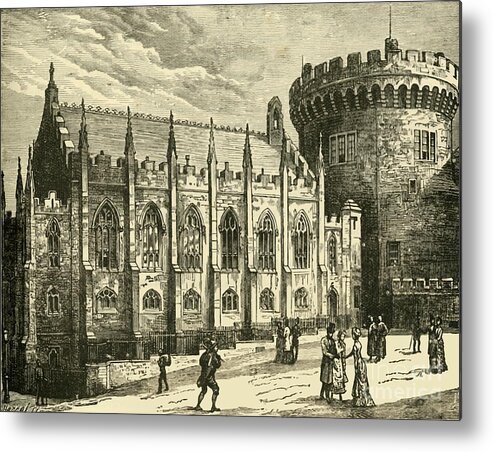 Gothic Style Metal Print featuring the drawing The Chapel Royal by Print Collector