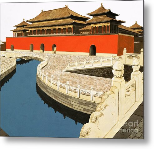 China Metal Print featuring the painting The Forbidden City by English School