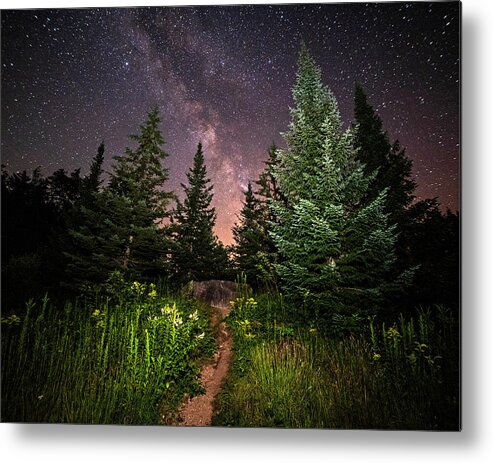 Albany Metal Print featuring the photograph The path to the Milky Way in Albany New Hampshire by Toby McGuire