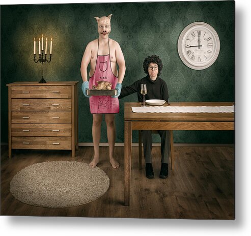 Relationship Metal Print featuring the photograph The Pinch by Petri Damstn