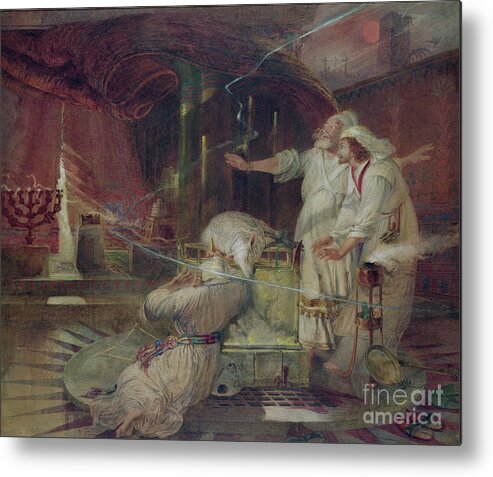 Priest Metal Print featuring the painting The Rending Of The Veil, 1869 by William Bell Scott