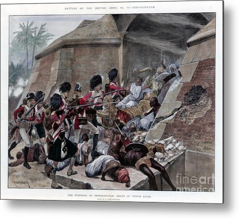 Rifle Metal Print featuring the drawing The Storming Of Seringapatam Resulting by Print Collector