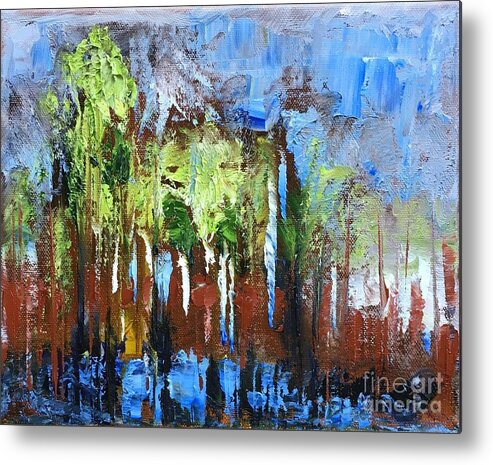 Swamp Metal Print featuring the painting The Swamp by Alan Metzger