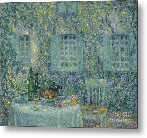 Breakfast Metal Print featuring the drawing The Table The Sun On The Leaves by Heritage Images