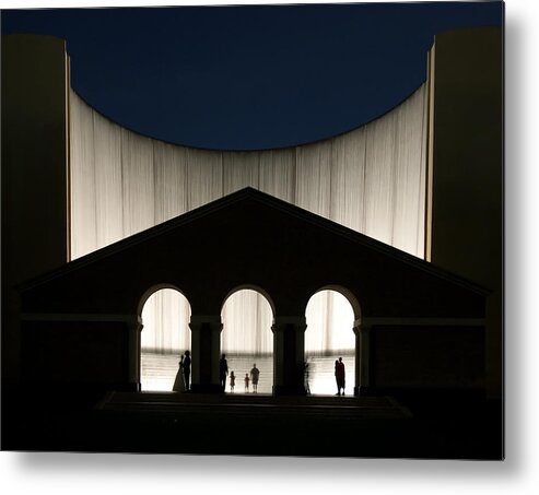 Architecture Metal Print featuring the photograph The Wall Of Water by David Scarbrough