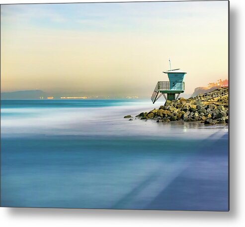 Nighttime Metal Print featuring the photograph Tower 5 at dusk by Local Snaps Photography