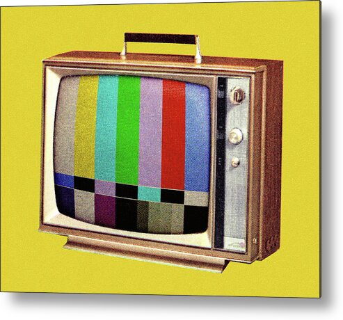 Audio Visual Metal Print featuring the drawing TV Test Pattern by CSA Images