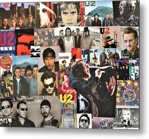Collage Metal Print featuring the digital art U2 Collage 1 by Doug Siegel