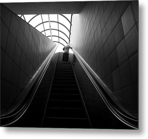 Bw Metal Print featuring the photograph Up by Magdalena Roeseler