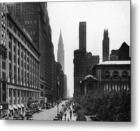 East Metal Print featuring the photograph View Of West 42nd Street by Hulton Archive