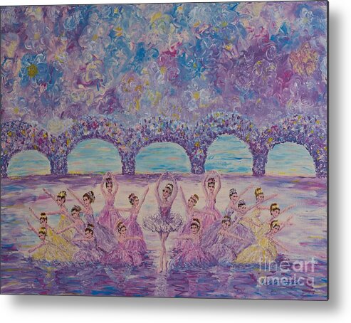 Ballet Metal Print featuring the painting Waltz of the Flowers by Linda Donlin