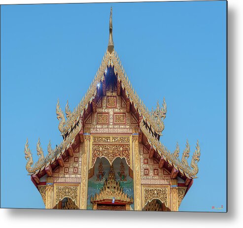 Scenic Metal Print featuring the photograph Wat Nong Tong Phra Wihan Gable DTHCM2640 by Gerry Gantt