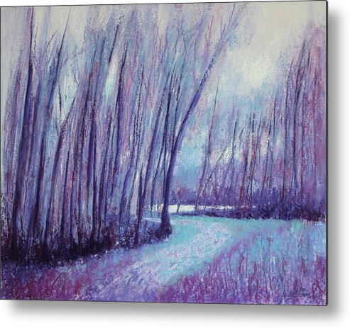 Impressionism Metal Print featuring the painting Whispering Woods by Lisa Crisman