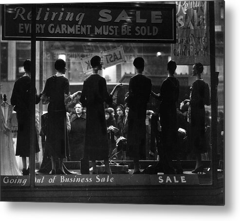 People Metal Print featuring the photograph Window Shopping by The New York Historical Society