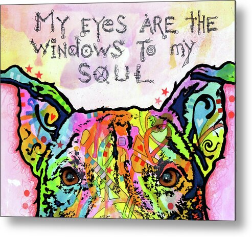 Windows To My Soul Metal Print featuring the mixed media Windows To My Soul by Dean Russo