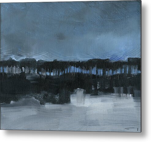 Winter Metal Print featuring the painting Winter Landscape 3 by Tim Nyberg