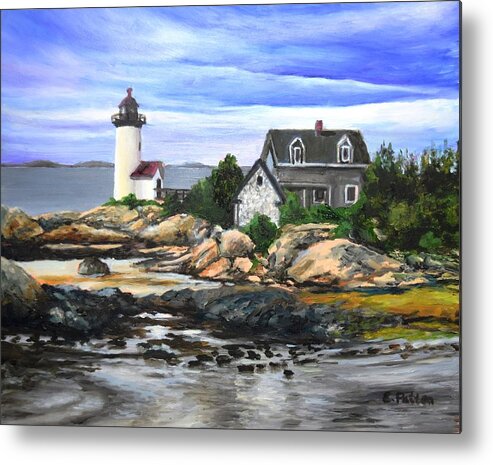 Annisquam Metal Print featuring the painting Annisquam #1 by Eileen Patten Oliver