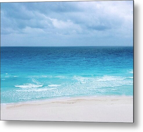 Beach Metal Print featuring the photograph Blue Waters #1 by Sue Morris