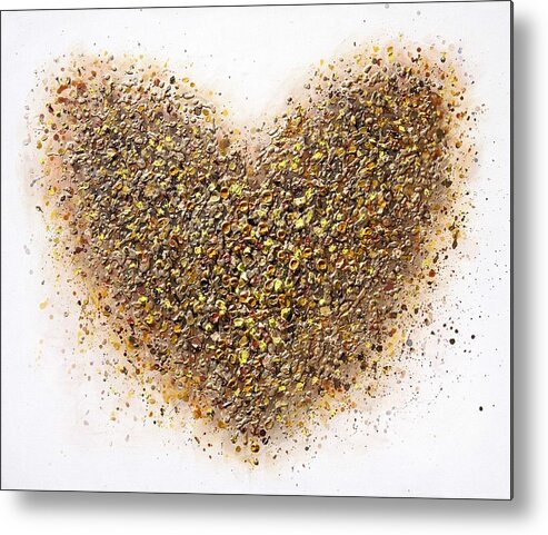 Heart Metal Print featuring the painting Heart of Gold by Amanda Dagg