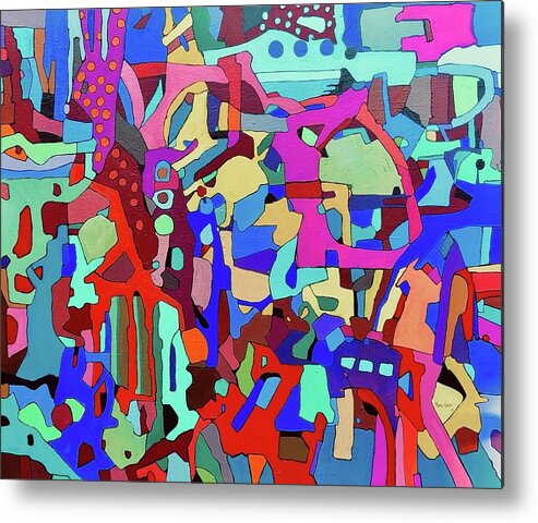 The Abstract Color Metal Print featuring the painting The Nathalis #1 by Plata Garza