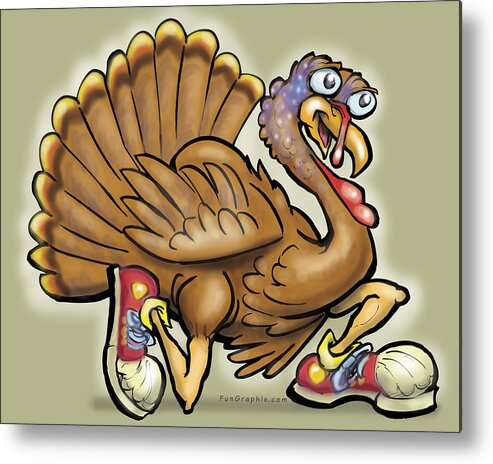 Thanksgiving Metal Print featuring the digital art Turkey by Kevin Middleton