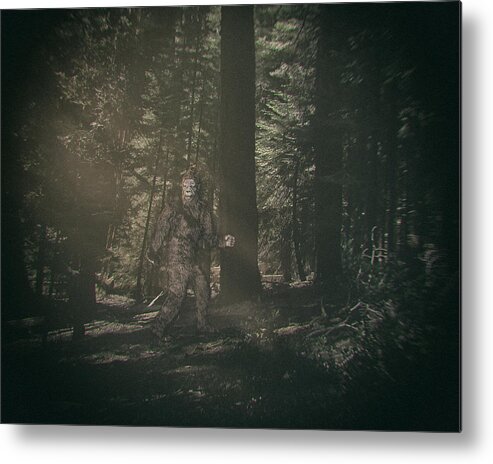 Hairy Metal Print featuring the photograph Walking Bigfoot #1 by RichLegg